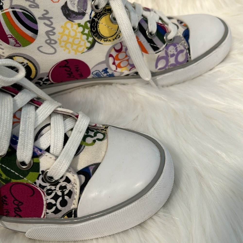 COACH Logo Sneakers Fit 5.5 to 6 - Picture 5 of 14